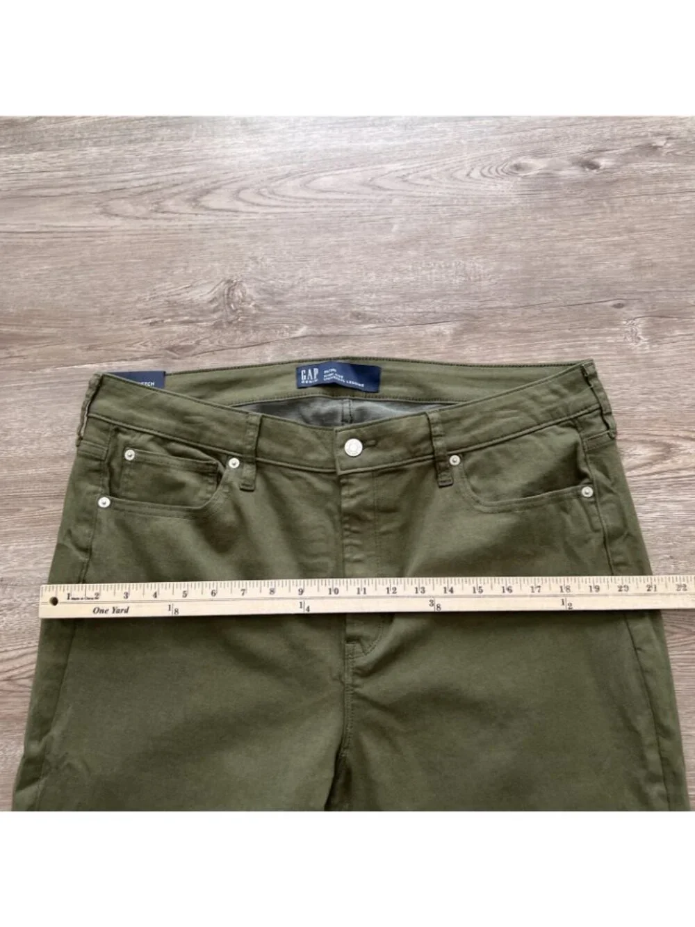 Gap High Rise Jegging Womens 20 Short Green Full Length NWT - Picture 8 of 16